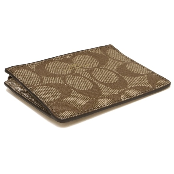 SKINNY ID CASE IN SIGNATURE COATED CANVAS F16107 - Picture 7 of 8